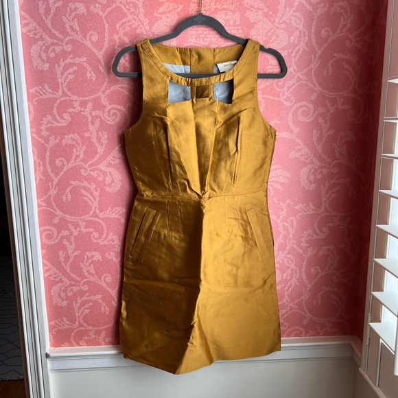 Anthropologie gold dress - Picture 1 of 5